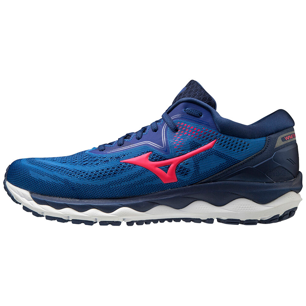 Mizuno Men's Wave Sky 4 Running Shoes Blue/Pink (J1GC200262-PMW)